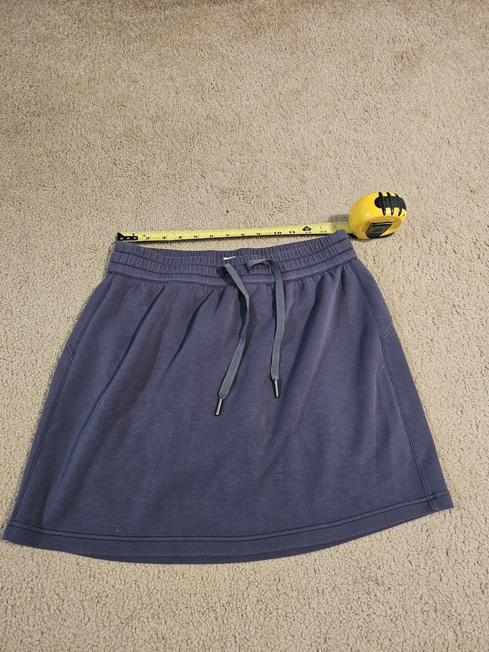 SPANX Navy Drawstring Mini Skort